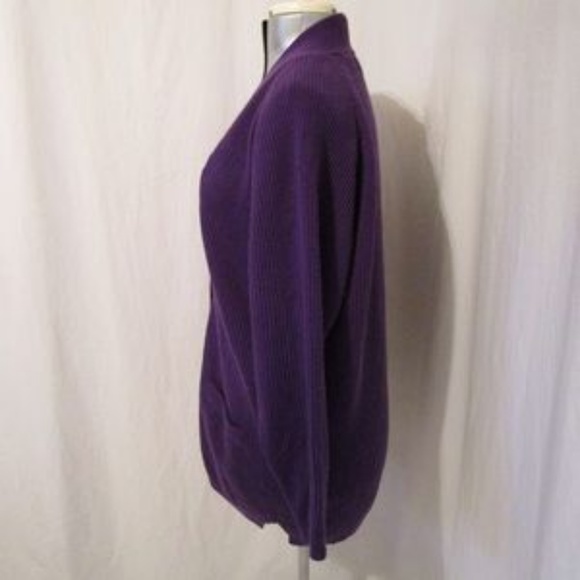 Laura Tyler Purple Cardigan Sweater M - Picture 2 of 5